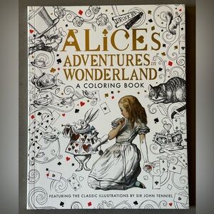 Alice’s Adventures in Wonderland coloring and story book oversized unused
